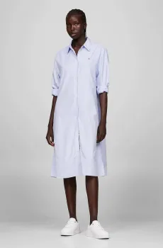 Женское голубое платье в полоску ESSENTIAL STP KNEE Голубой XXS Tommy Hilfiger WW0WW41001