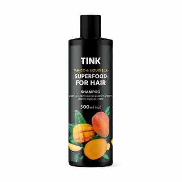 Шампунь Tink SuperFood For Hair Mango & Liquid Silk Shampoo Манго и жидкий шелк, для поврежденных волос, 500 мл Шампунь Tink SuperFood For Hair Mango & Liquid Silk Shampoo Манго и жидкий шелк, для поврежденных волос, 500 мл
