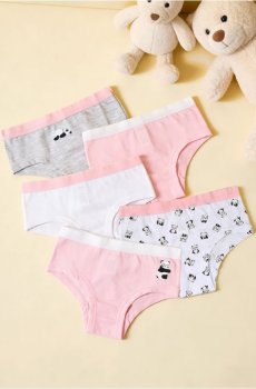 Класичні трусики, 5 пар - різнобарвний