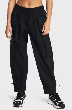 Женские черные спортивные брюки Crinkle Woven Pant Черный L Under Armour 1386456-001