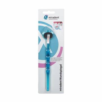 Стоматологическое зеркало Miradent Dental Mirror для самообследования, голубое, 1 шт Стоматологическое зеркало Miradent Dental Mirror для самообследования, голубое, 1 шт