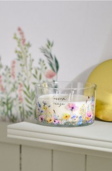 Ароматична свічка Blossom Breeze - пастельний рожевий