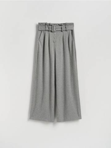 Reserved - Широкі штани з поясом - світло-сірий - 630GA-09M
