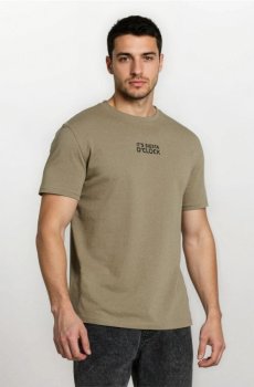 Бавовняна футболка з написом - світло-зелений