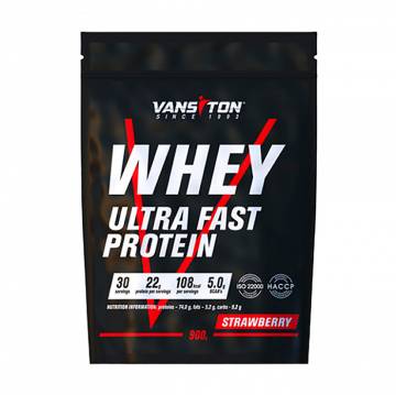 Протеин Vansiton Ultra Fast Protein в порошке, со вкусом клубники, 900 г Протеин Vansiton Ultra Fast Protein в порошке, со вкусом клубники, 900 г