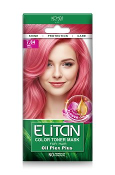 Тонирующая маска для волос Elitan Color Toner Mask 7.64 Розовая жемчужина, 30 мл