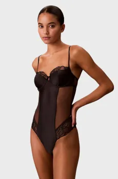 Женский черный комбидресс BODYSUIT Черный S Calvin Klein LV00QF8355