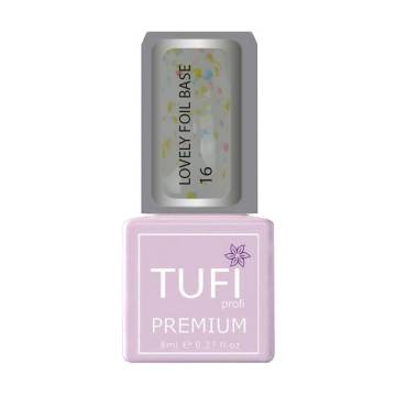 База для гель-лака Tufi Profi Premium Lovely Foil Base с фольгой, 16 Молочный, 8 мл База для гель-лака Tufi Profi Premium Lovely Foil Base с фольгой, 16 Молочный, 8 мл