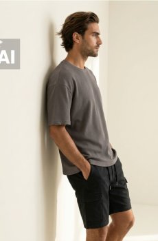 Футболка comfort fit з бавовною - середньо-сірий