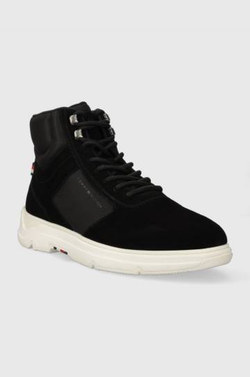 Кроссовки Tommy Hilfiger CORE MIX SUEDE HYBRID цвет чёрный FM0FM04596 Кроссовки Tommy Hilfiger CORE MIX SUEDE HYBRID цвет чёрный FM0FM04596
