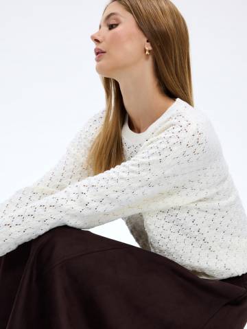 Mohito - Бавовняний светр - кремовий - L