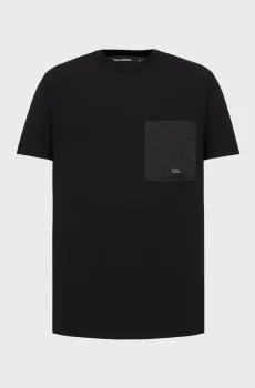 Мужская черная футболка Черный XXL Karl Lagerfeld 564235.755034;990