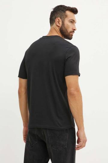 Хлопковая футболка Guess 3 шт мужская цвет чёрный с принтом U4YG52 KCAM1 Хлопковая футболка Guess 3 шт мужская цвет чёрный с принтом U4YG52 KCAM1