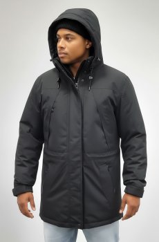 Мужская зимняя куртка-парка в черном цвете AS-136-canada-n-black