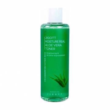 Освежающий тонер для лица Jigott Moisture Real Aloe Vera Toner с экстрактом алоэ вера, 300 мл Освежающий тонер для лица Jigott Moisture Real Aloe Vera Toner с экстрактом алоэ вера, 300 мл