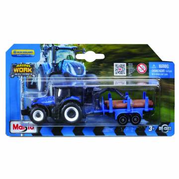 Трактор Maisto Mini Work Machines з причепом синій (15590/1) Трактор Maisto Mini Work Machines з причепом синій (15590/1)