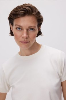 Reserved - Футболка з бамбуковими волокнами - кремовий - 521IY-01X