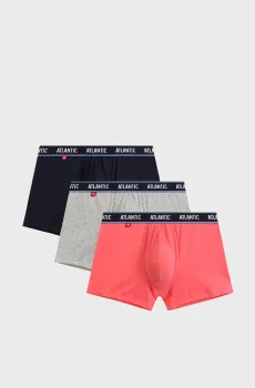 Мужские боксеры (3 шт) Разноцветный L Atlantic 3MH-214