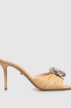 Бежевые мюли Galaxy с кристаллами