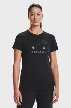 Женская черная футболка Live Sportstyle Graphic SSC Черный XS Under Armour 1356305-002