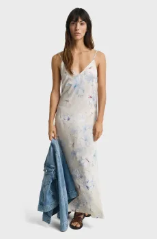 Женское белое платье с узором FLORAL PRINT SLIP DRESS Белый 34 Gant 4503381