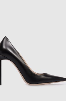 Черные кожаные туфли SHINY