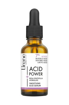 Разглаживающая сыворотка для лица Lirene Smoothing Serum With Centifolia Rose Hydrolate с кислотами, 30 мл
