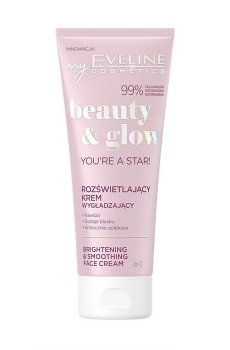 Разглаживающий крем для лица Eveline Cosmetics Beauty & Glow с эффектом сияния, 75 мл