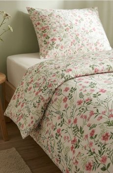 Комплект постільної білизни з квітковим мотивом - різнобарвний