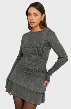 Женская серебристая юбка Серебряный M Tally Weijl SSKVIALNAR