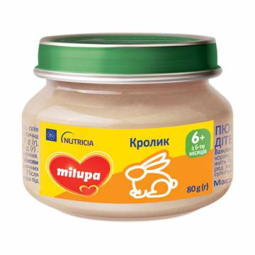 Детское мясное пюре Milupa Кролик, от 6 месяцев, 80 г Детское мясное пюре Milupa Кролик, от 6 месяцев, 80 г