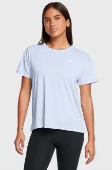 Женская голубая футболка UA Rush Energy SS 2.0 Голубой XS Under Armour 1379141-464