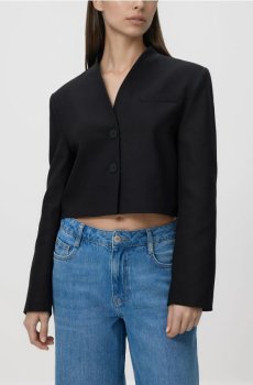 Reserved - Короткий жакет із бавовною - чорний - 554KK-99X