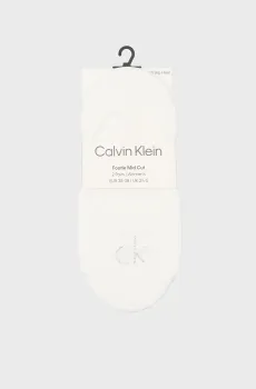 Женские белые следы (2 пары) MID CUT Белый 39-42 Calvin Klein 701228800