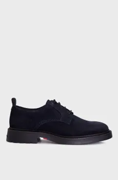 Мужские темно-синие замшевые дерби LIGHT HILFIGER LWT SUEDE SHOE Синий 40 Tommy Hilfiger FM0FM05088