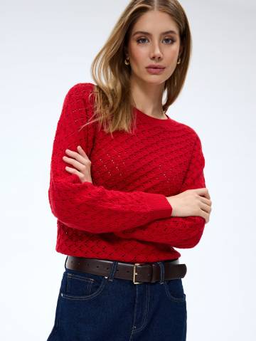 Mohito - Бавовняний светр - червоний - L