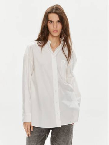 Tommy Jeans Сорочка Essential DW0DW18659 Білий Oversize Tommy Jeans Сорочка Essential DW0DW18659 Білий Oversize