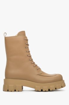 Черевики осінні шкіряні світло-коричневі Estro ER00111765