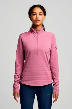 Женская розовая спортивная кофта TRIUMPH 3D 1/2 ZIP Розовый L Saucony SAW800459-VLH