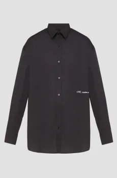 Мужская черная рубашка Черный M Karl Lagerfeld 553600.605976;990