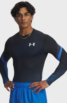 Мужской темно-синий лонгслив UA Heatgear Sub Crew LS Синий S Under Armour 6007631-402