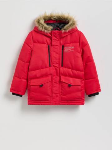 Reserved - Утеплена куртка з каптуром - червоний - PN615-33X