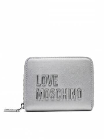 LOVE MOSCHINO Мале жіноче портмоне JC5613PP1MKD196B Срібний LOVE MOSCHINO Мале жіноче портмоне JC5613PP1MKD196B Срібний