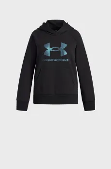 Детское черное худи UA Rival Flc Shimmer Hdy Черный 10 Under Armour 6004118-005