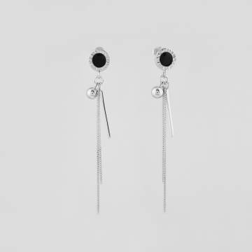Серебряные серьги Minimal 520699ч Серебряные серьги Minimal 520699ч