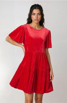 Сукня-бульбашка - червоний