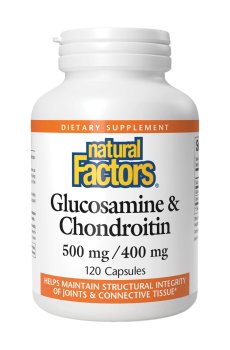Глюкозамин и хондроитин Natural Factors Glucosamine & Chondroitin Sulfate 500 мг и 400 мг, 120 капсул