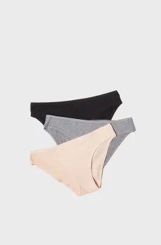 Женские трусики-слипы (3 шт) SEVDA Разноцветный XS Etam 6539543