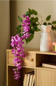 Декоративна гілка з квітами - рожевий