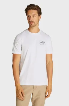Мужская белая футболка MONOTYPE PRINTED LABEL TEE Белый L Tommy Hilfiger MW0MW37454